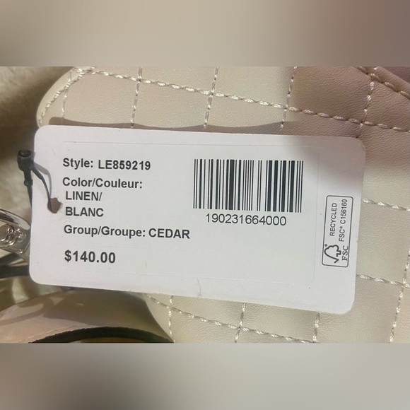 GUESS Cream Quilted Women's Bag - Picture 2 of 9